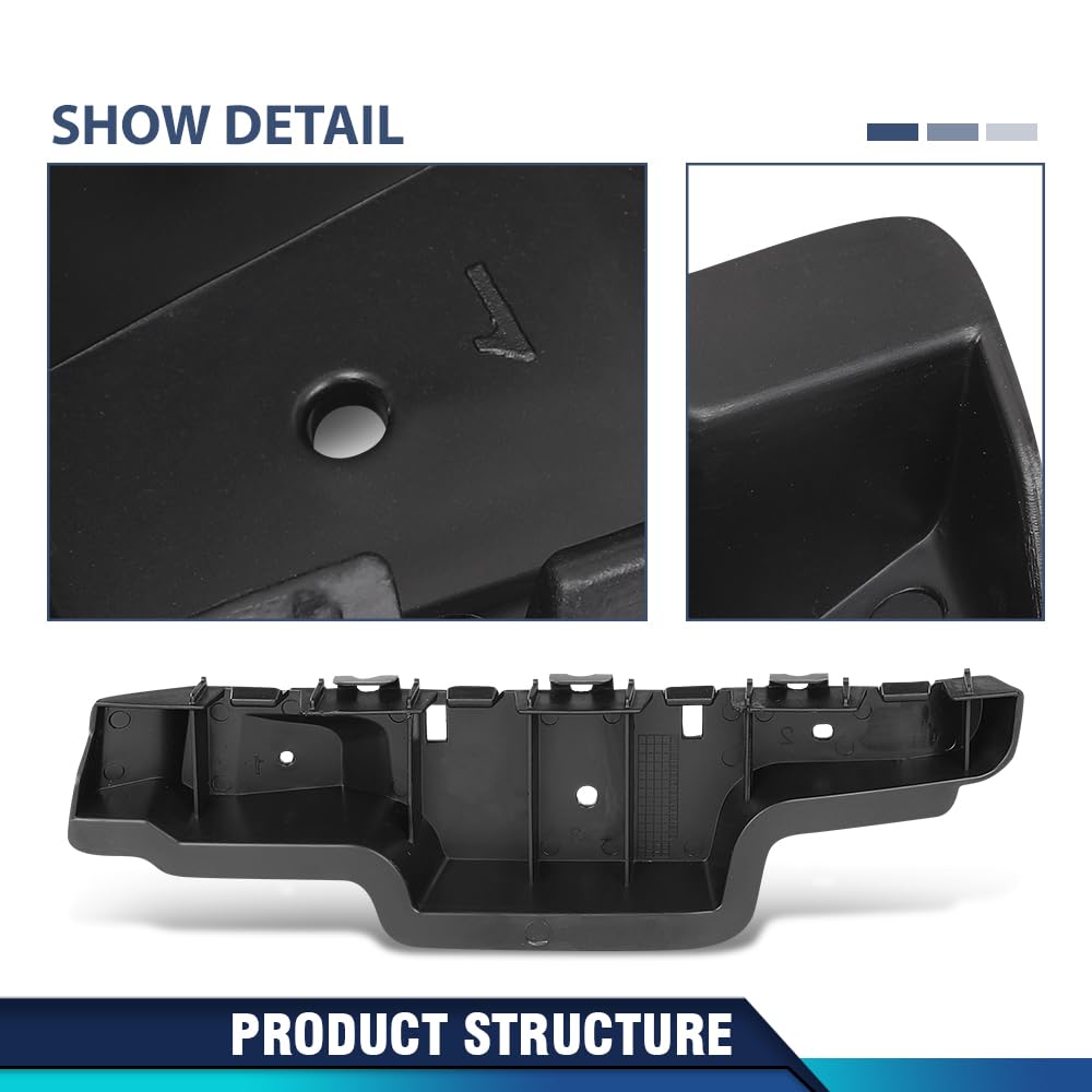 PIT66 Front Bumper Bracket Driver Left Side, GM1042113 Black