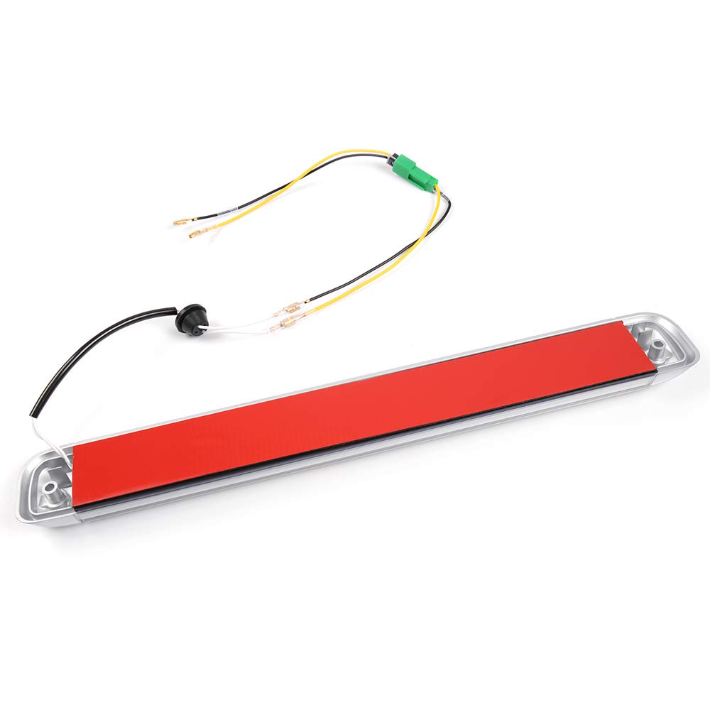 PIT66 LED 3rd Brake Light, Compatible with 92-99 Chevy Suburban / 92-04 Yukon / 95-00 Tahoe Center High Mount Stop Light Third Lamp Assembly Clear Lens Chrome Housing