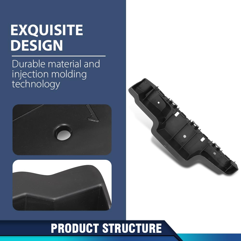 PIT66 Front Bumper Bracket Driver Left Side, GM1042113 Black