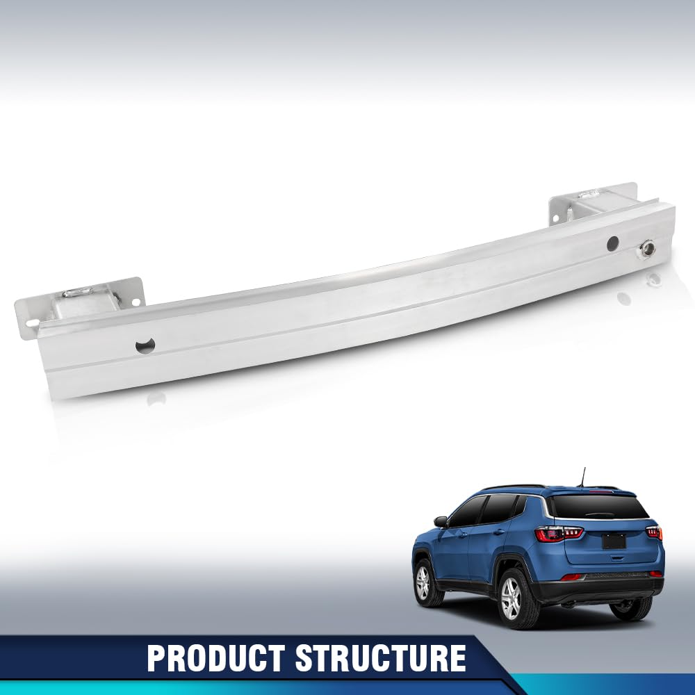 PIT66 Rear Bumper Face Bar Reinforcement, CH1106227 Silver