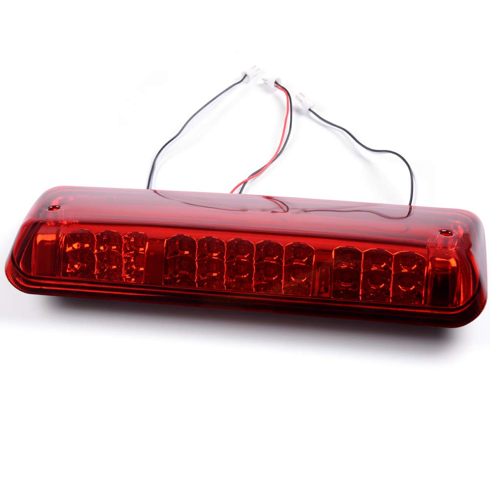 PIT66 LED 3rd Brake Light Compatible with 07-10 Ford Explorer Sport Trac/Fit Ford F150 Lobo 04-08/Fit Lincoln Mark LT 06-08 Third Brake Cargo Lamps Clear Housing Red Lens