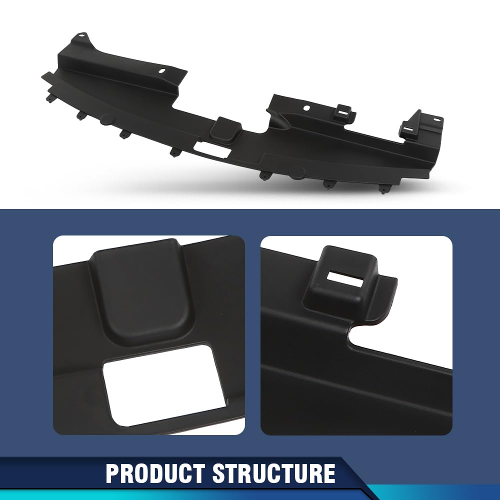 PIT66 Front Bumper Upper Radiator Support Cover Compatible with Jeep Compass 2011-2017 68109867AA, CH1087123 Black