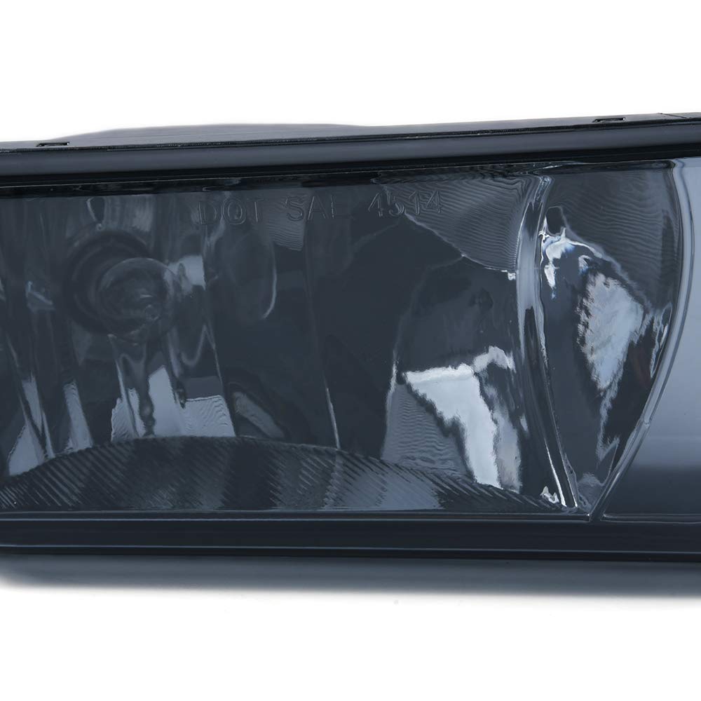 PIT66 Fog Lights, Compatible with 2007-2015 Chevy Silverado 1500/07-14 Silverado 2500HD 3500HD/ 07-13 Avalanche/ 15 Suburban/ 07-08 Cadillac Escalade, Front Left & Right Fog Lamps, Smoky