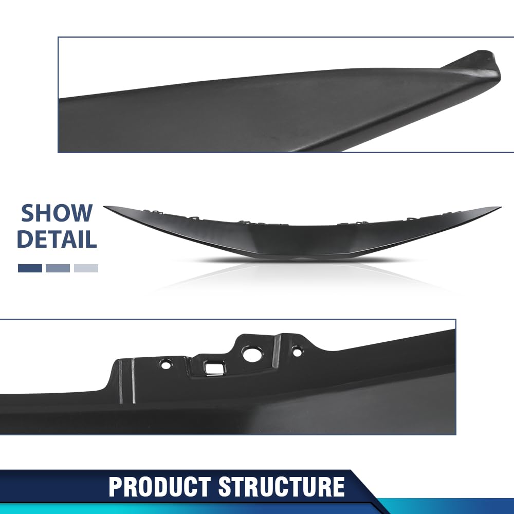PIT66 Front Bumper Upper Grille Cover Trim, Black