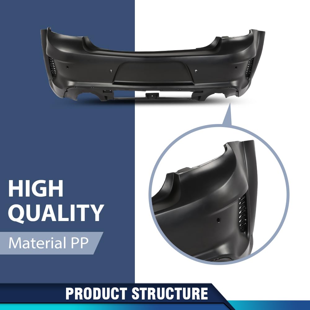 PIT66 Rear Bumper Cover w/Holes Compatible with Dodge Charger 2020-2023