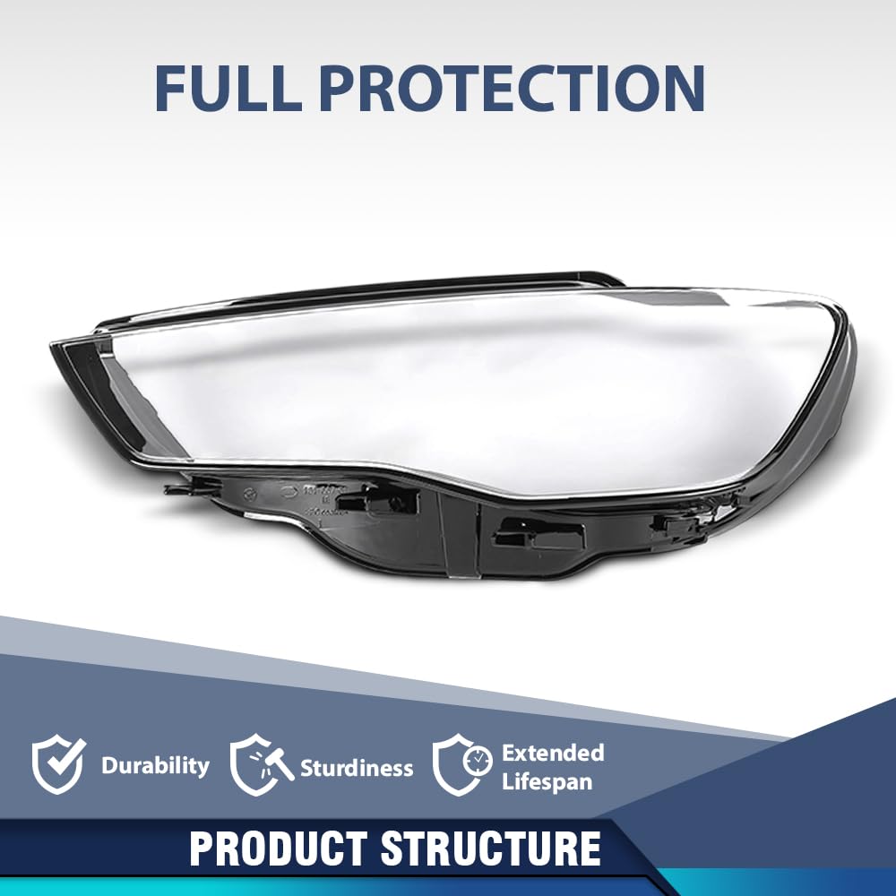 PIT66 Front Left Headlight Lens Cover 1 Pc, Headlamp Lens Cover Clear Lens