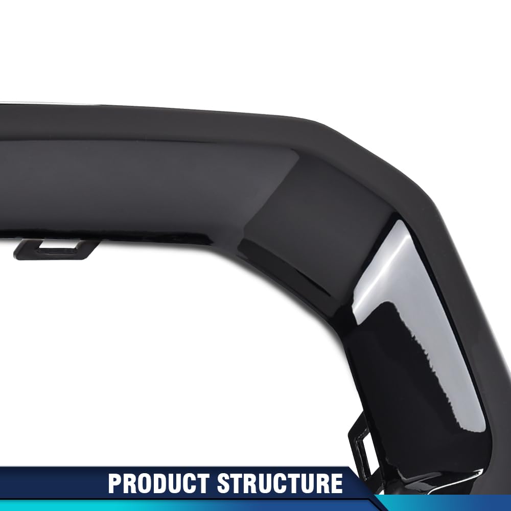PIT66 Glossy Black Front Fog Light Outer Bezel Cover Set