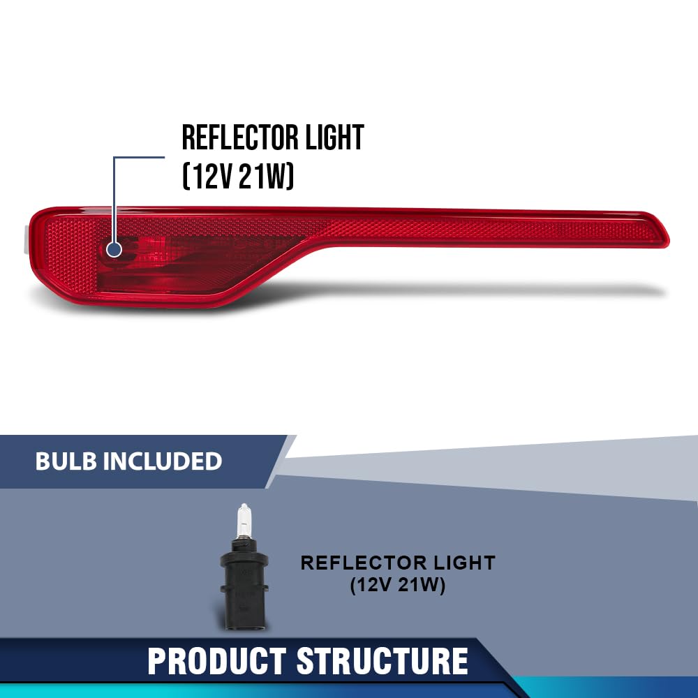 PIT66 Rear Left Bumper Tail Light Shell 1 Pc, Red