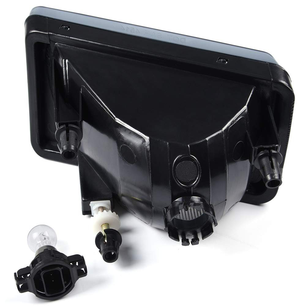 PIT66 Fog Lights, Compatible with 2007-2015 Chevy Silverado 1500/07-14 Silverado 2500HD 3500HD/ 07-13 Avalanche/ 15 Suburban/ 07-08 Cadillac Escalade, Front Left & Right Fog Lamps, Smoky