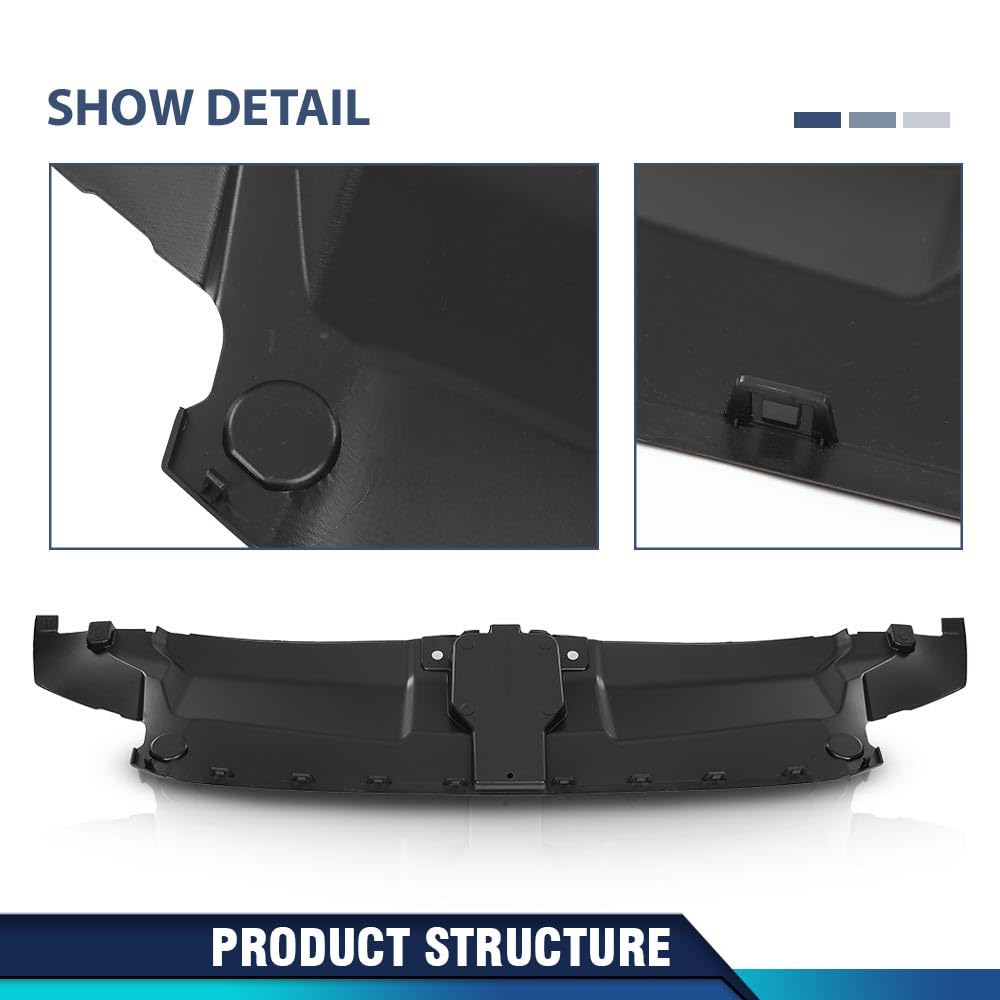 PIT66 Upper Radiator Support Cover Direct Replacement Compatible with Audi A6 2012-2015 4G0807081 Black PP
