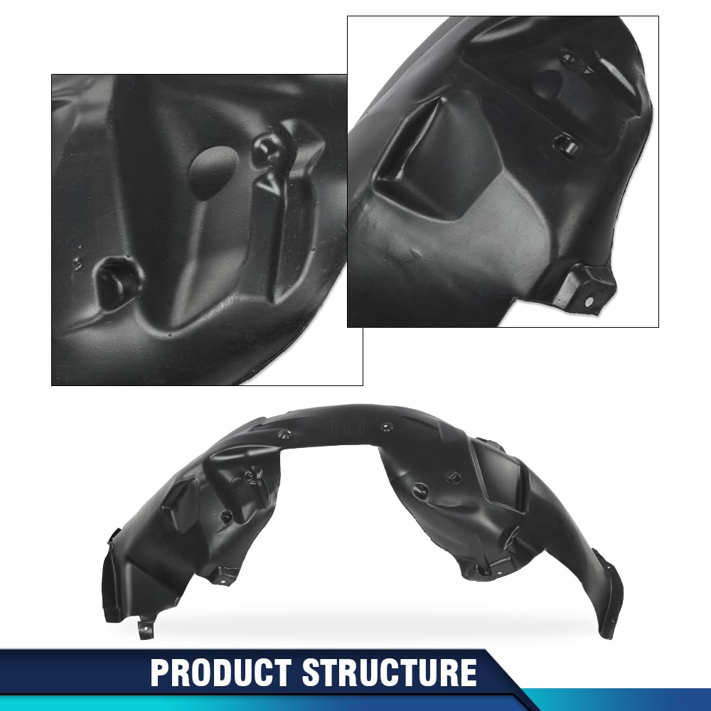 PIT66 Fender Liner Front Driver and Passenger Side Compatible with Ford Mustang 2015-2017 FO1249165 FO1248165 FR3Z16102A FR3Z16103A