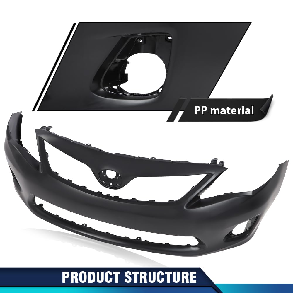 PIT66 Primed Front Bumper Cover Fit Toyota Corolla 2011-2013