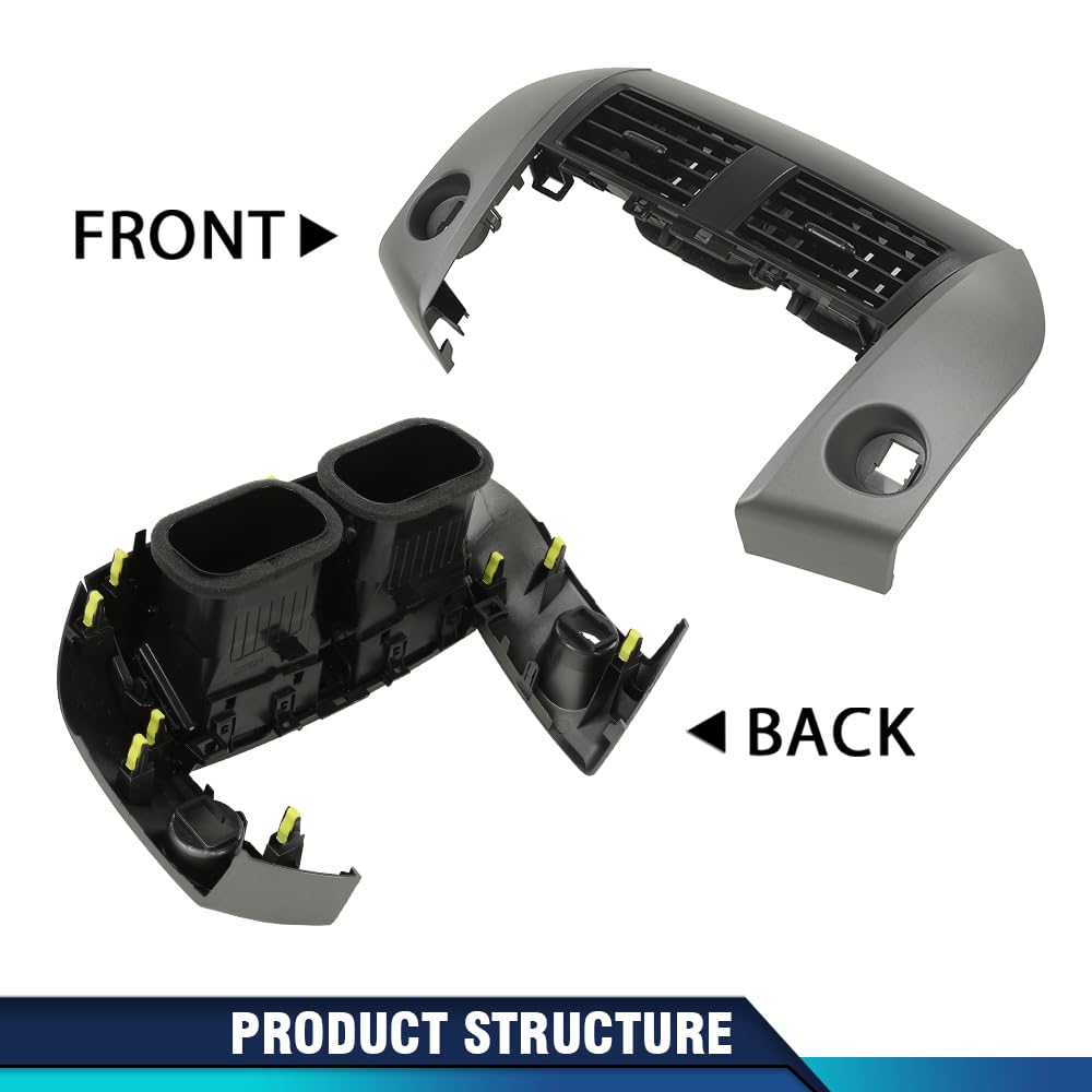 PIT66 Center Dash Air Vent Bezel Black Fit Toyota Rav4 2006-2012