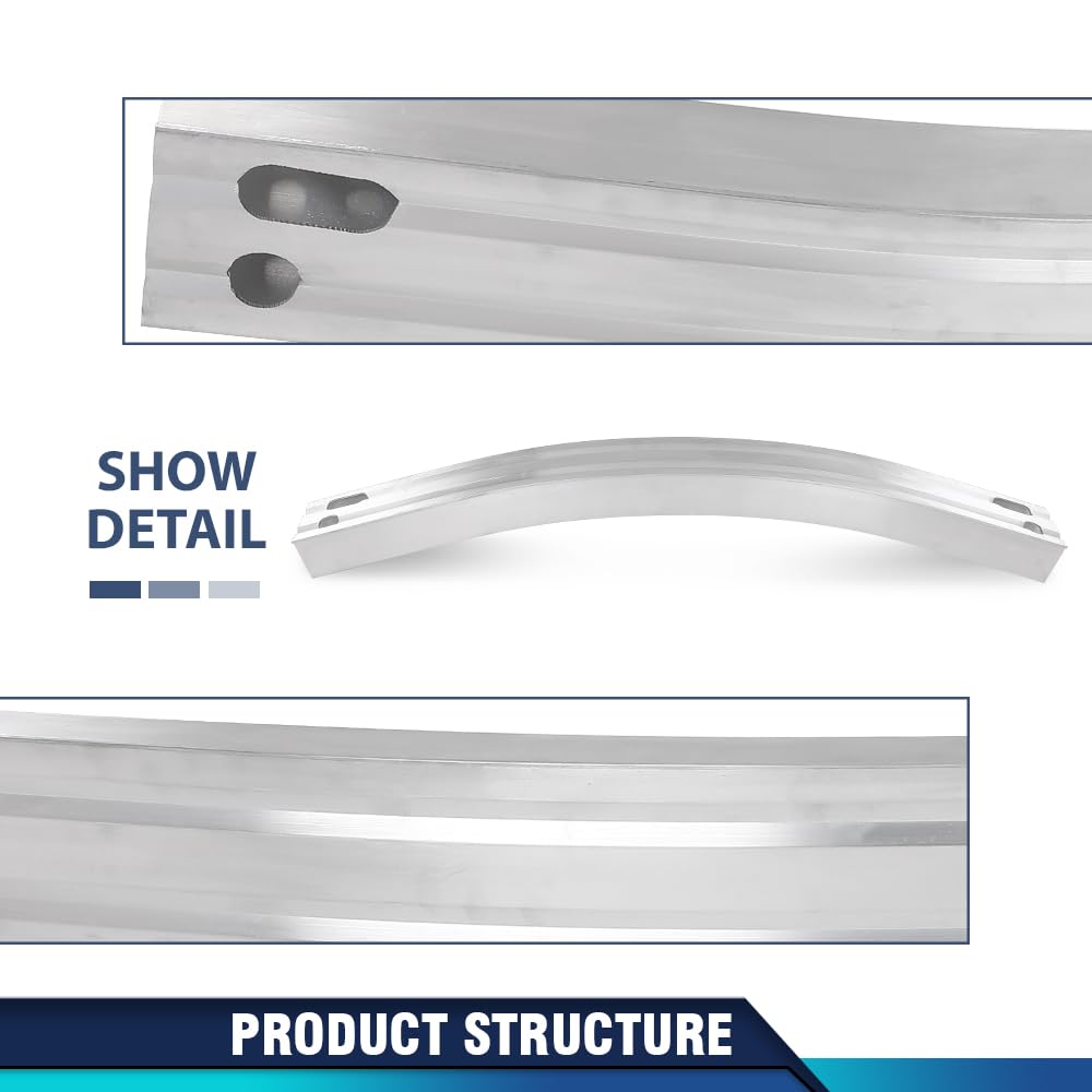PIT66 Rear Bumper Reinforcement Impact Face Bar, TO1106234 Silver