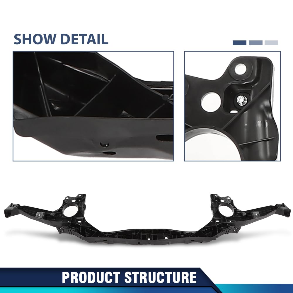 PIT66 Upper Radiator Support Core Compatible with Porsche Cayenne 2011-2018 95850559402, PO1225100 Black PP