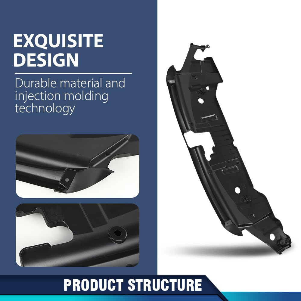 PIT66 Front Radiator Support Cover Compatible with Ford Mustang 2013-2014 DR3Z8C291AA, FO1224113 Black