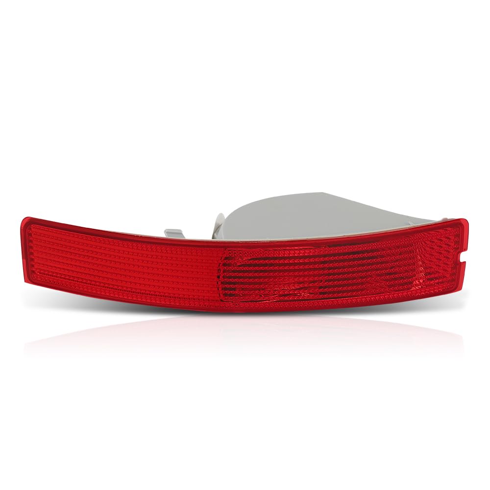PIT66 Rear Bumper Reflector Left Driver Side Compatible with Volvo XC90 2007 2008 2009 2010 2011 2012 2013 2014 30678970 Red