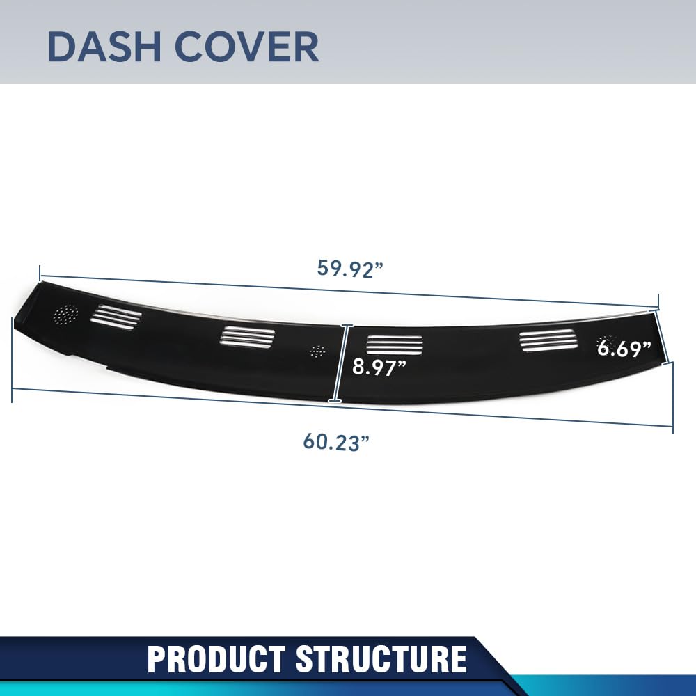 PIT66 Dash Cap Cover Fit 2002-2005 Ram 1500/2003-2005 Ram 2500 3500 Blue