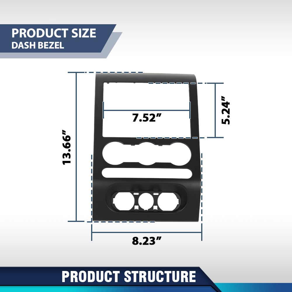 PIT66 Dash Cover Bezel Fit 2004-2008 Ford F150