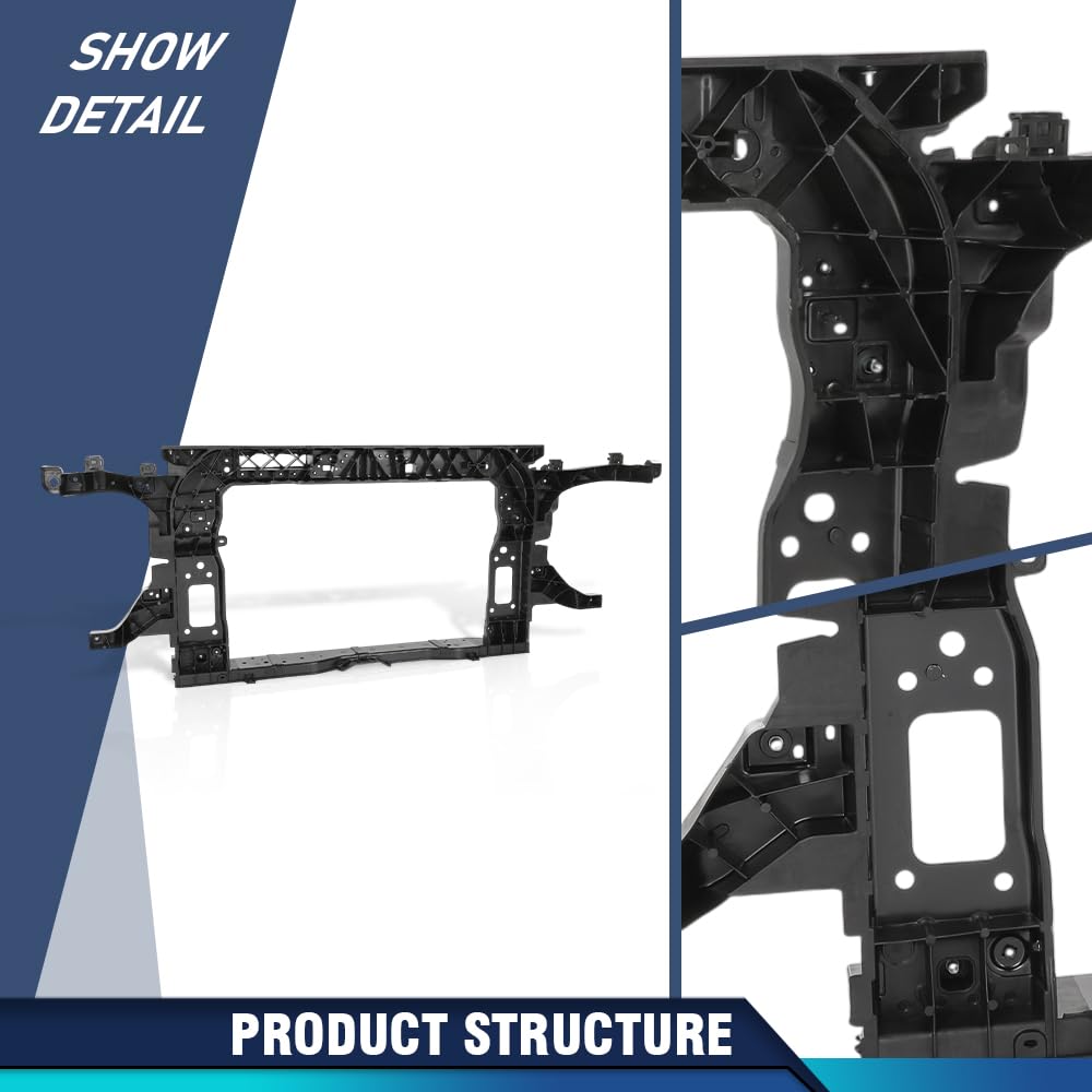 PIT66 Radiator Support Core Compatible with Hyundai Palisade 2020 2021 2022 64101S8000, HY1225214 Black