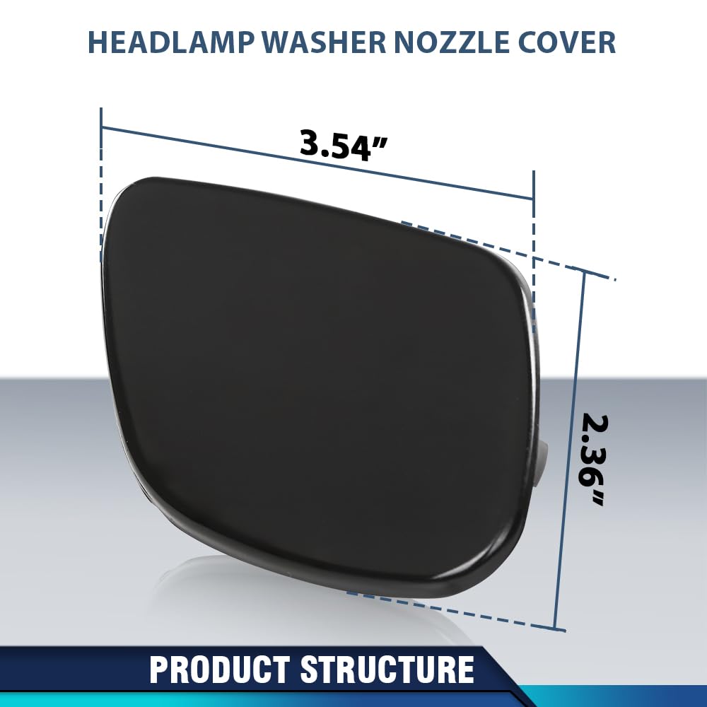 PIT66 Headlamp Washer Nozzle Cover Headlight Cleaning Cap Compatible with Lexus RX330 2004-2006 / RX350 2007-2009 8538148040, 8538148010