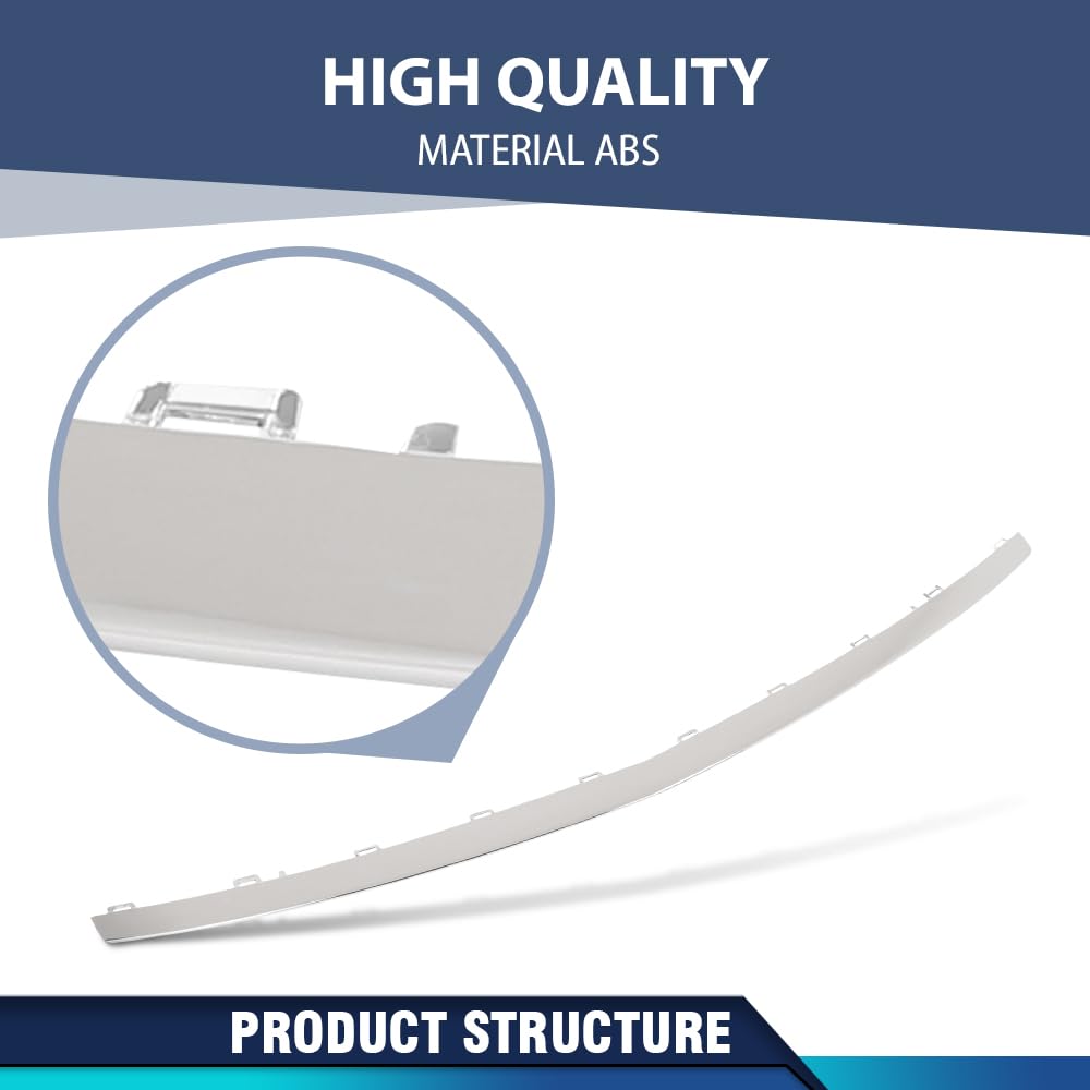 PIT66 Front Bumper Trim Lower Molding Compatible with Benz E300 E350 E400 E450 2017 2018 2019 2020 2138857000, MB1044130 Silver