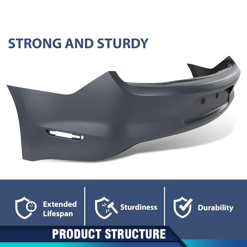PIT66 Rear Bumper Cover Fit Ford Mustang 2018-2023 Without Sensor Holes