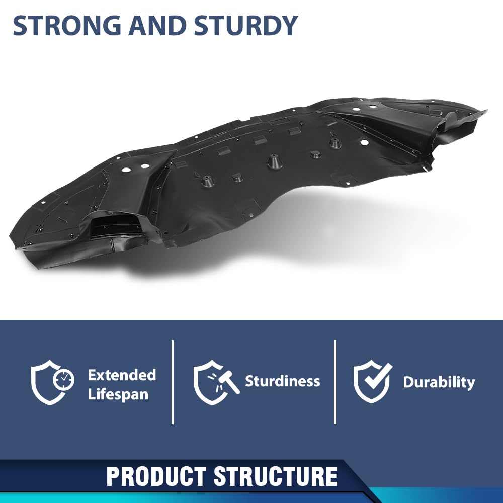 PIT66 Engine Splash Shield Compatible with Dodge Charger 2015-2023, Fit Models with Type 1 68214511AC CH1228128 Front Radiator Support Splash Shield Under Cover Engine Case Guard