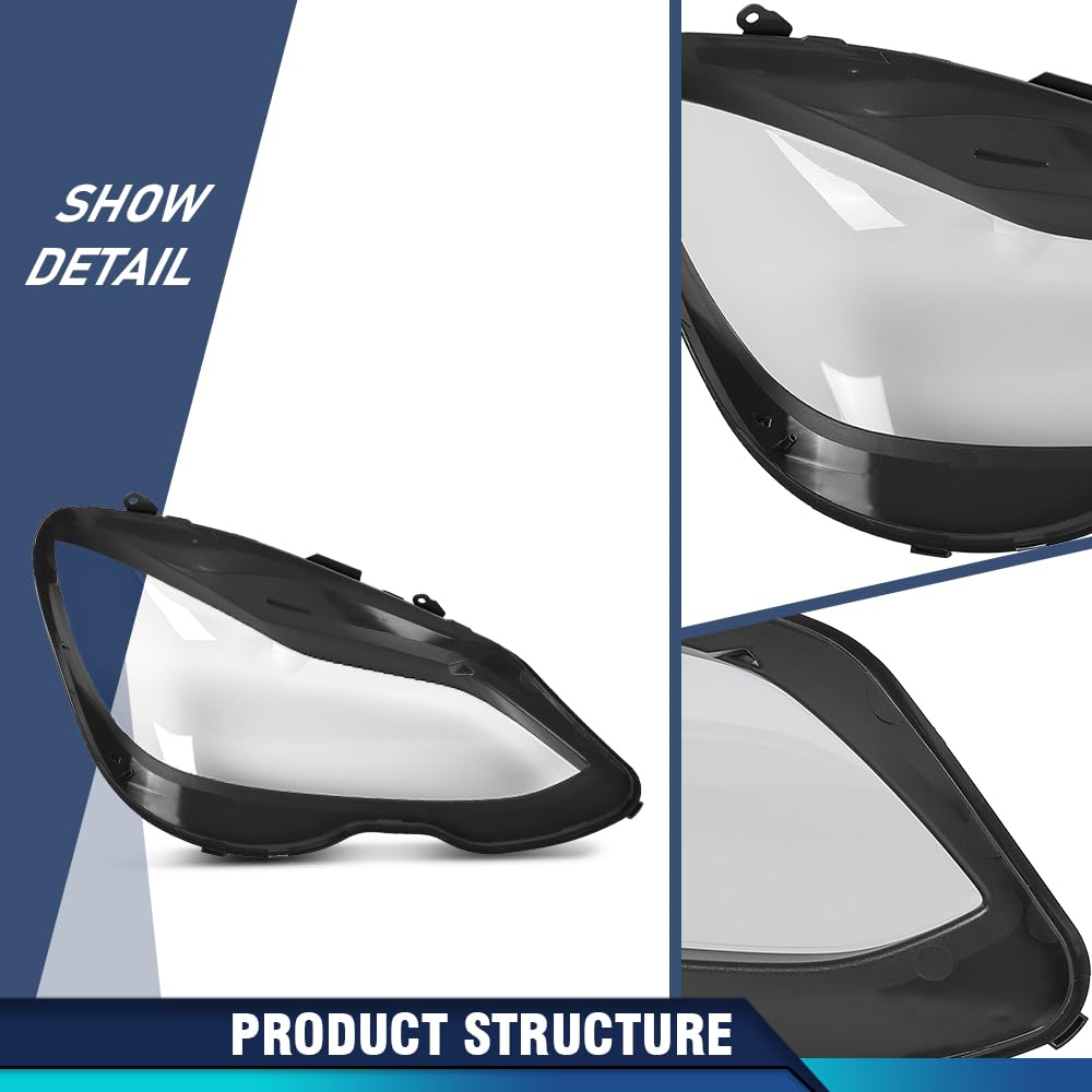 PIT66 Headlight Lens Cover Left Side, Headlamp Len Cover Clear Len