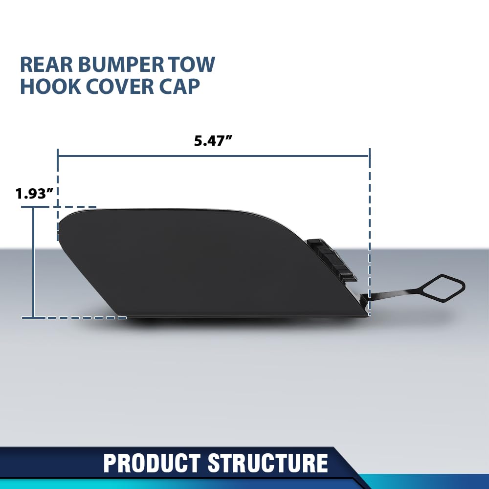 PIT66 Rear Bumper Tow Hook Cover Cap Compatible with Benz W222 S-Class S400 S450 S500 S550 S550e S560 S600 2014-2019, Not Fit for Cars With AMG/Sport Package 2228850424