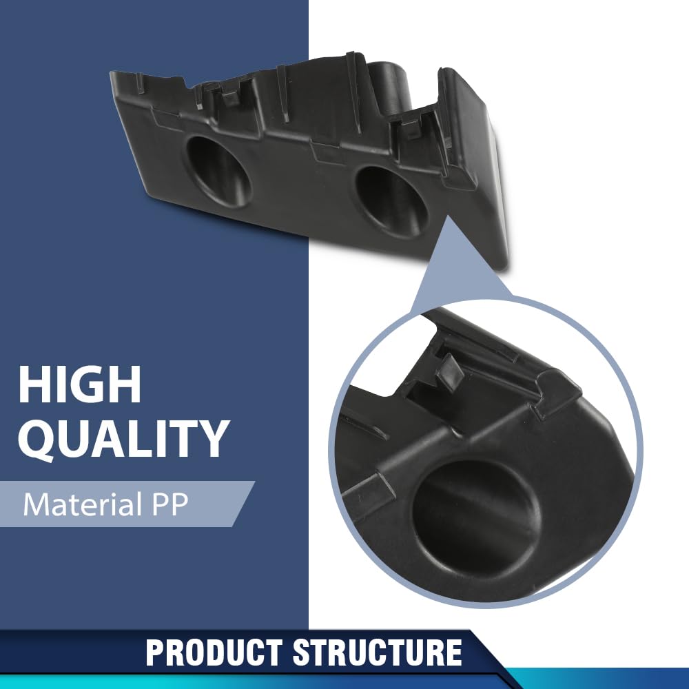 PIT66 Rear Bumper Bracket Driver Left Side, Black