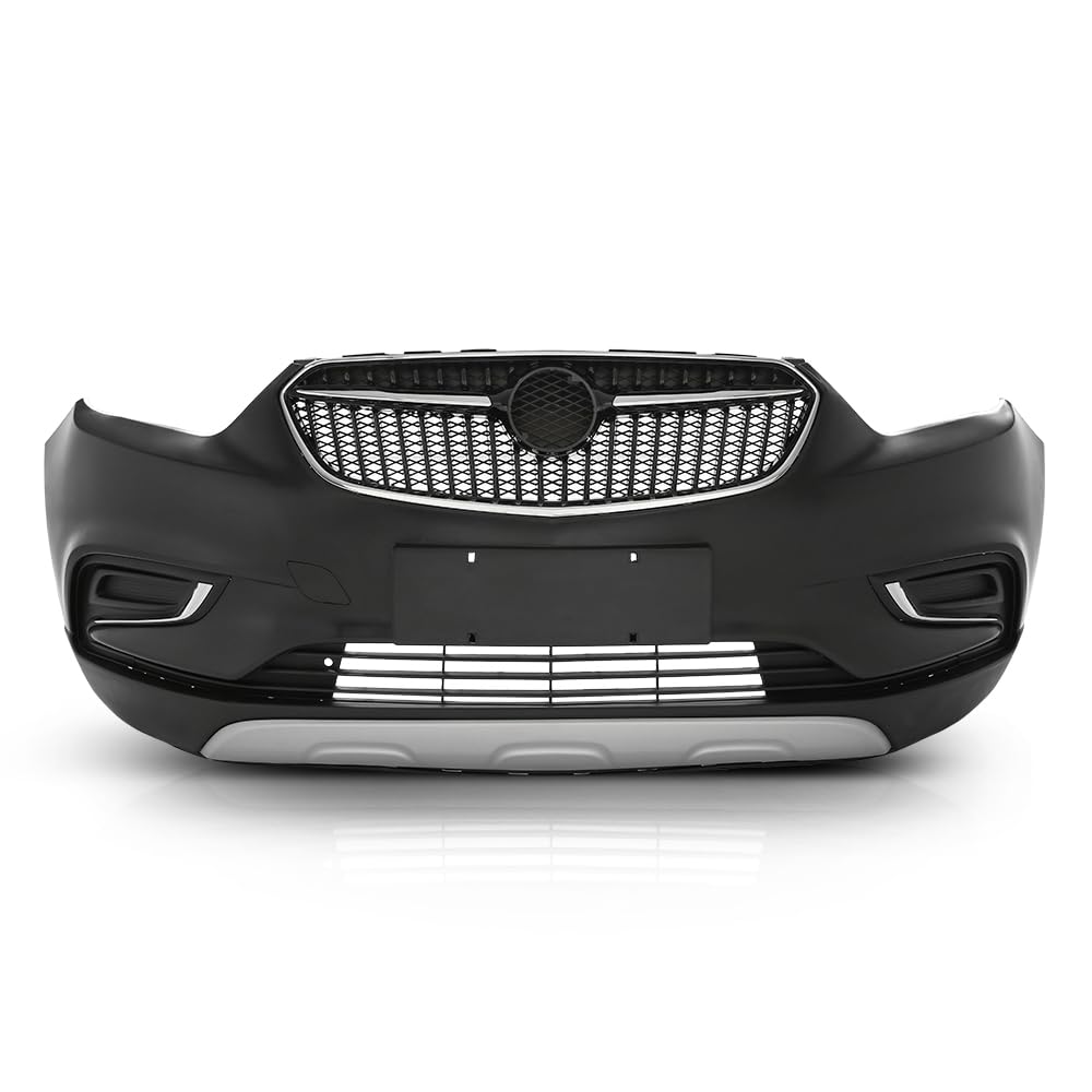 PIT66 Front Bumper Cover Grille Set Fit Buick Encore 2017-2021 Black