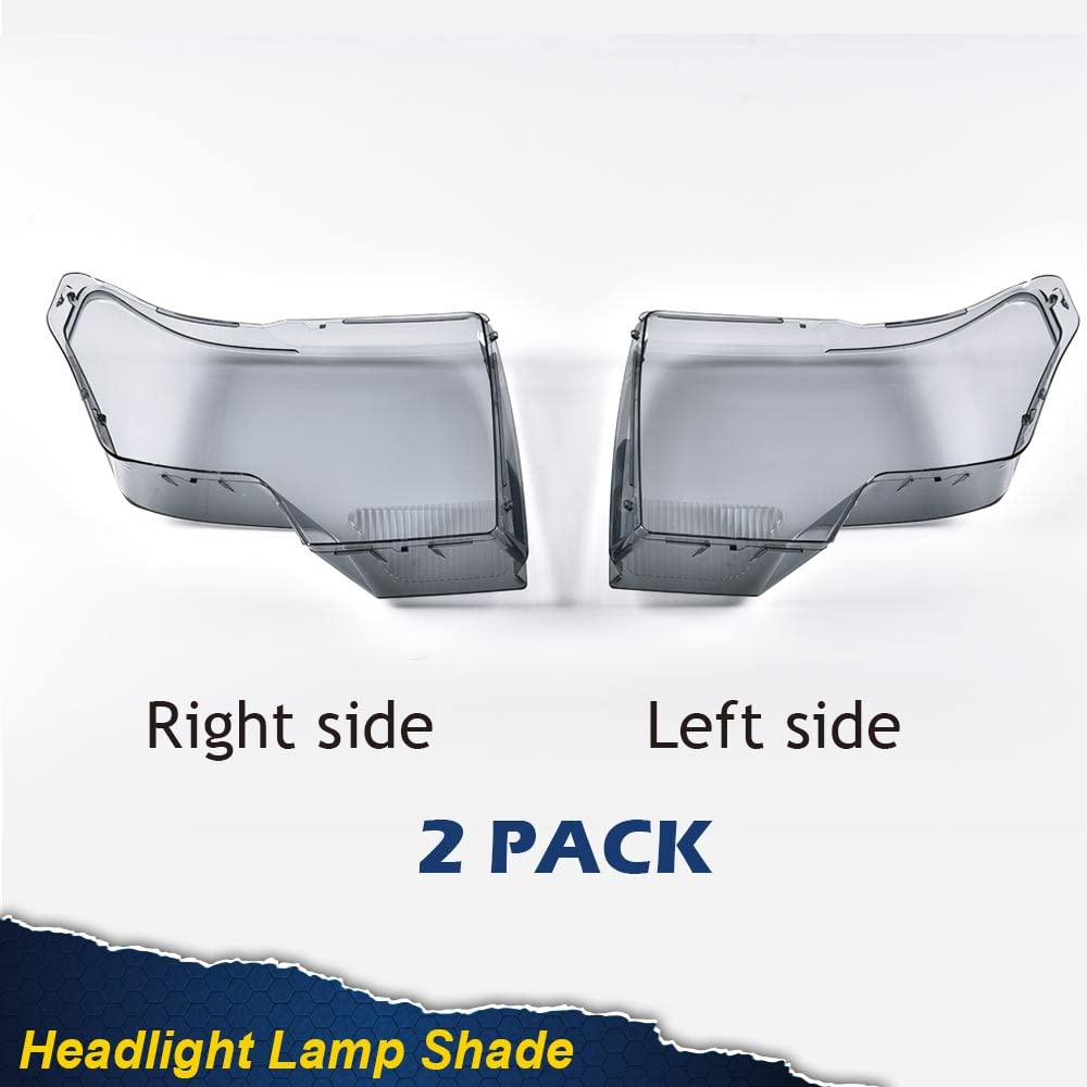 PIT66 Headlight Lens Cover, Compatible with 2009-2014 Ford F150 (Not Compatible on Models w/Factory HID Headlights) Smoky
