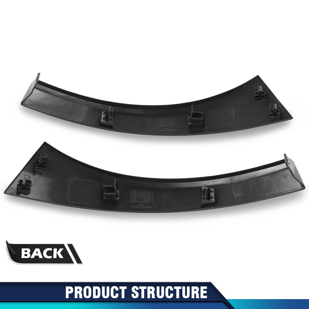 PIT66 Headlight Fillers for Ram ProMaster 1500/2500/3500 Base 2014-2022, Black, Polypropylene, Driver and Passenger Side, Front Upper
