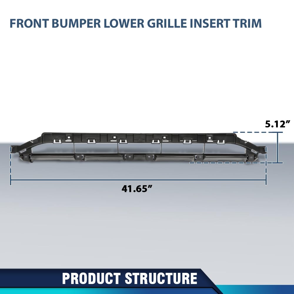 PIT66 Front Bumper Lower Center Grille Insert Trim Fit Audi Q7 2016-2019