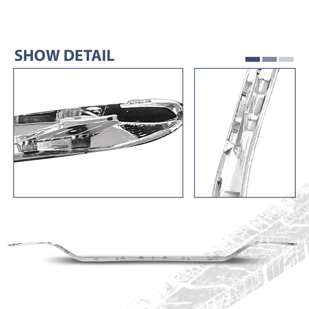 PIT66 Rear Bumper Face Bar Trim Molding, MB1144121 Silver