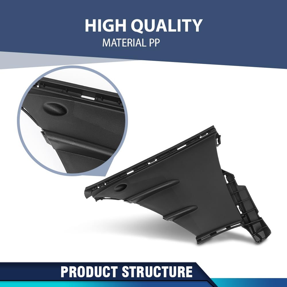 PIT66 Front Left Side Lower Bumper Air Shield, MB1038211 Black