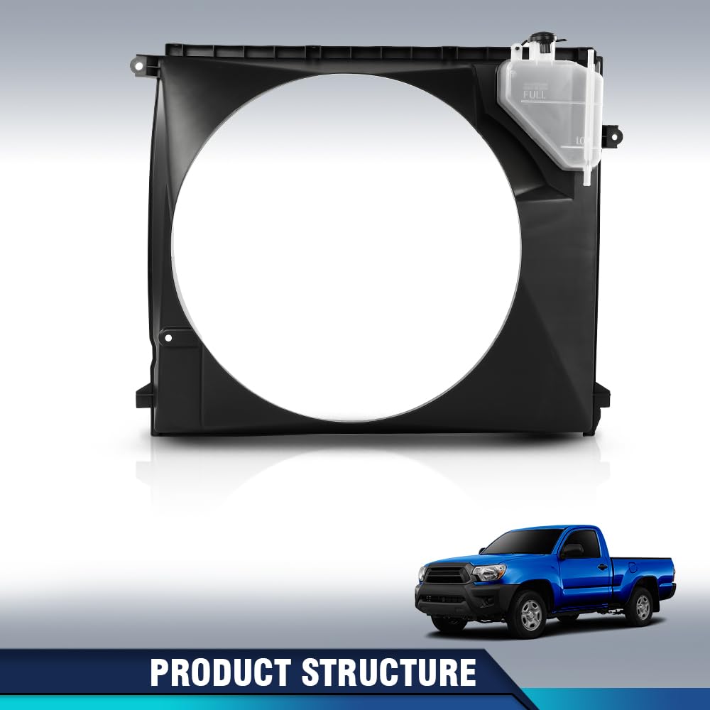 PIT66 Radiator Cooling Fan Shroud w/Coolant Reservoir