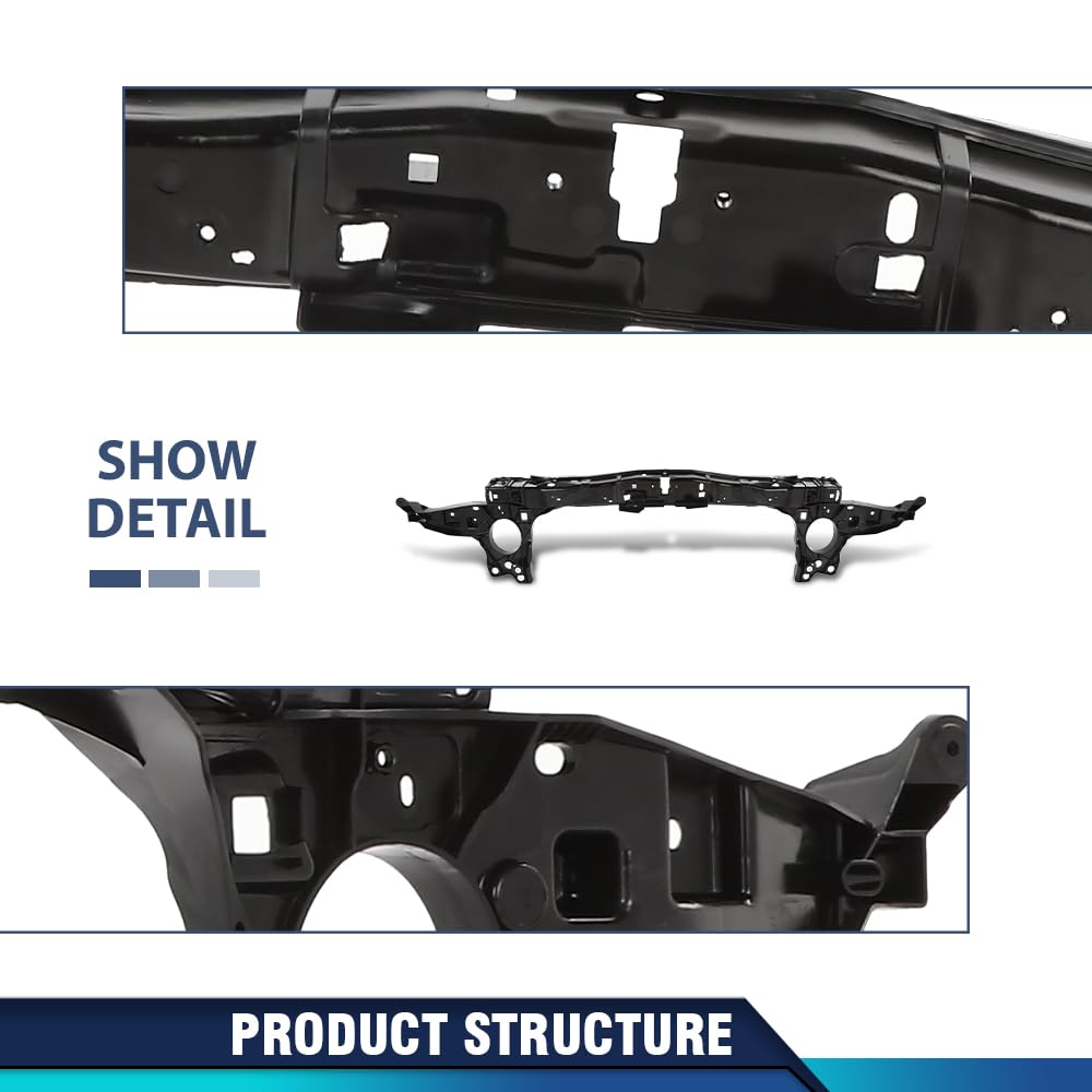 PIT66 Upper Radiator Support Core Compatible with Porsche Cayenne 2011-2018 95850559402, PO1225100 Black PP