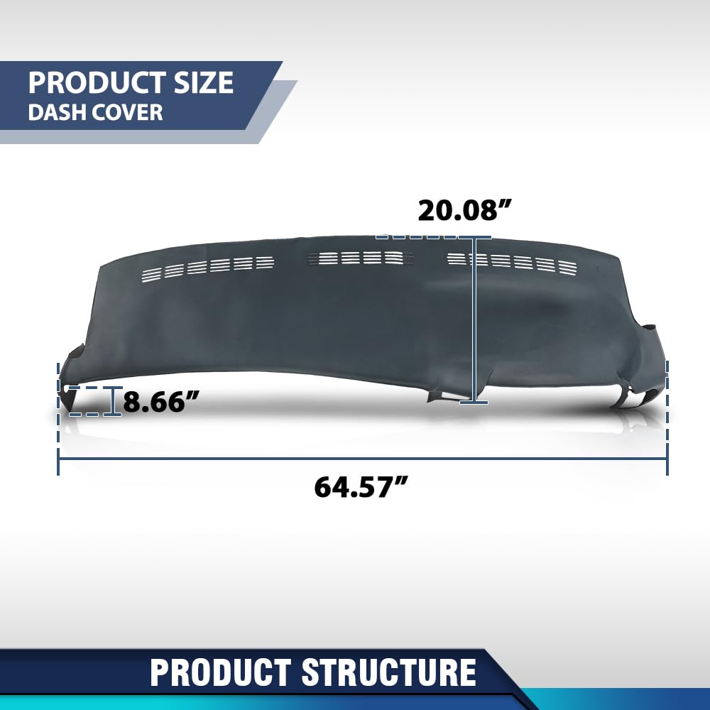 PIT66 TPE Dash Cover Fit Chevy Silverado GMC Sierra 1999-2006
