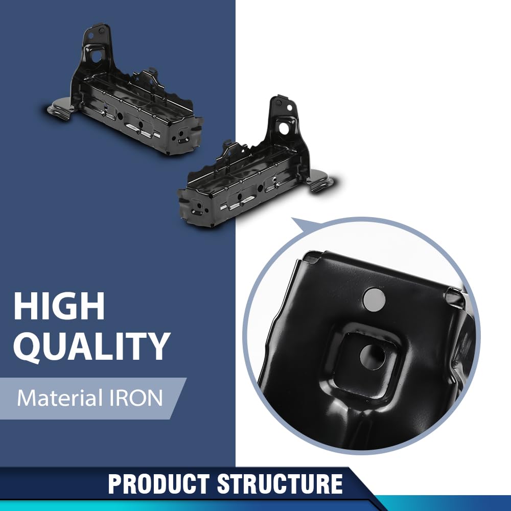 PIT66 Front Left & Right Bumper Support Bracket Set, Black