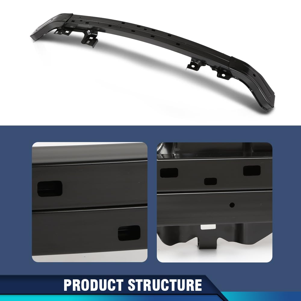 PIT66 Front Bumper Reinforcement, GM1006708 Black Steel
