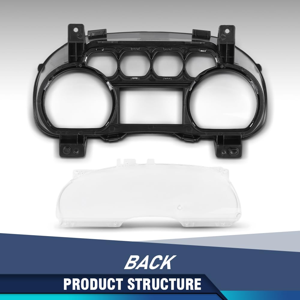 PIT66 Speedometer Gauge Cover, Instrument Cluster Lens Cover Fit GMC Sierra 1500/2500 HD/3500HD Yukon/XL 2014-2018, Fit Tahoe Silverado 1500/2500 HD/3500 HD 2014-2016 Dash Cover Interior Accessories