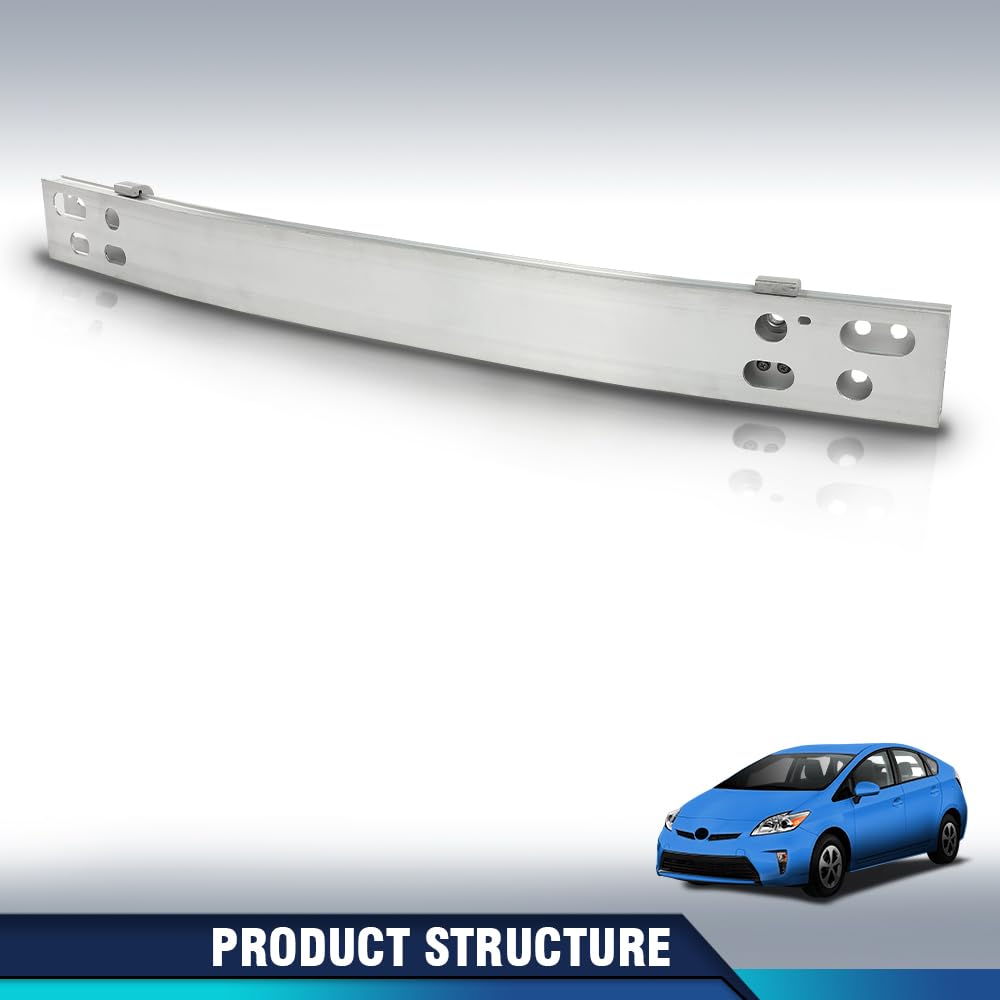 PIT66 Front Bumper Reinforcement Face Bar, TO1006221 Silver