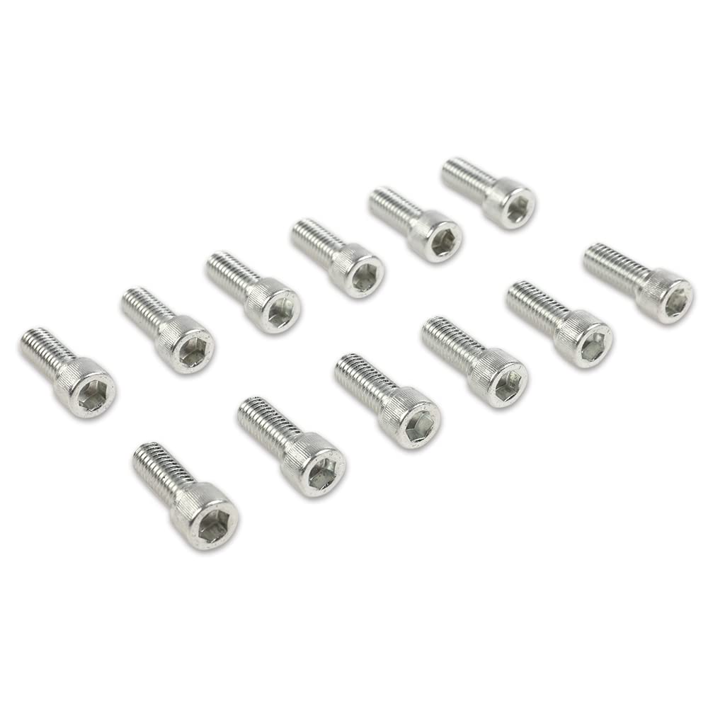 PIT66 Intake Manifold Bolts Stainless Steel Kit, Compatible with 1955-1986 265, 283, 302, 305, 327, 350, and 400 SB Chevy Engines