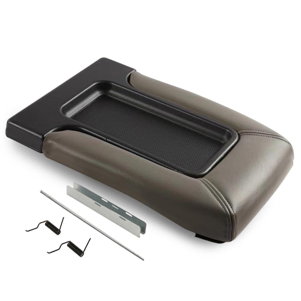 PIT66 Center Console Armrest Lid Cover Kit, Compatible with 99-07 Silverado Avalanche Suburban Tahoe Sierra Yukon Light Grey CCLK-CHGM-001-LGY,19127364,19127365,19127366