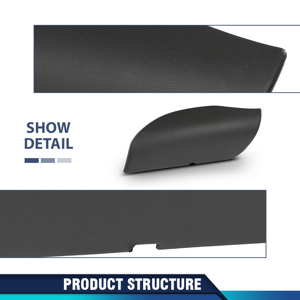 PIT66 Front Bumper Tow Hook Eye Cover Cap Right Passenger Side Compatible with Porsche Cayenne 2008-2010 95550515610G2X, 955 505 156 10 G2X Black PP