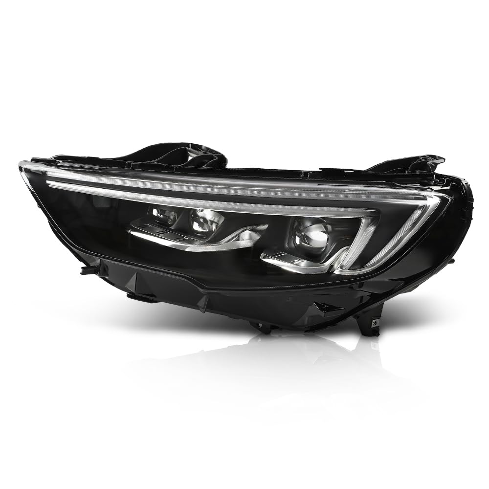 PIT66 Front Left Driver Side Full LED Headlight Assembly Headlamp without Bulb 1 Pc Compatible with Buick Regal 2018 2019 2020 39050376 Black