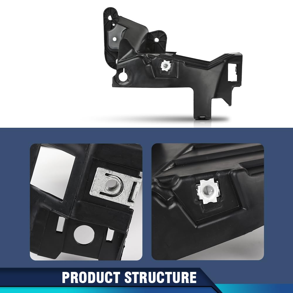 PIT66 Front Right Bumper Fascia Support Bracket, Black