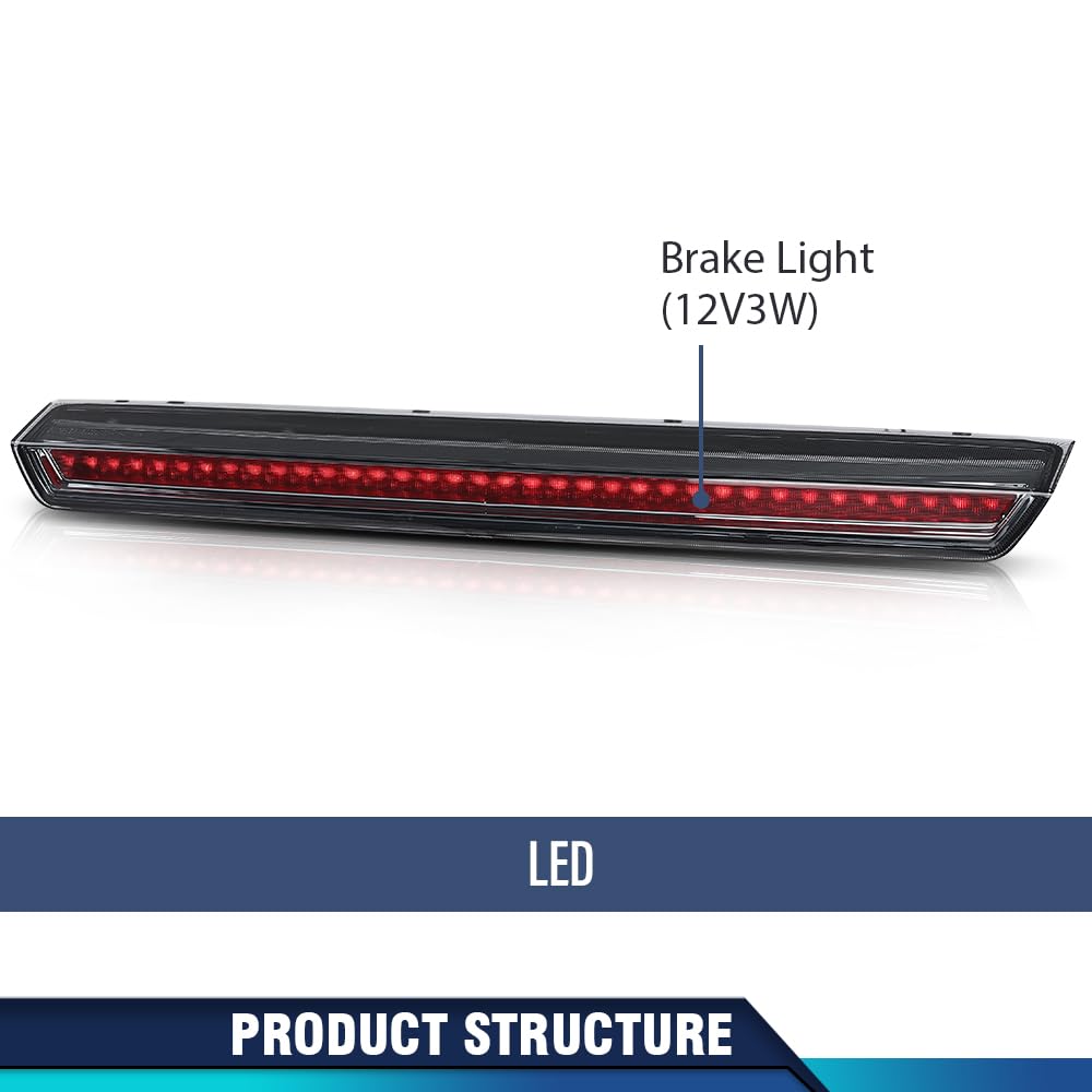 PIT66 3rd Brake Light High Mount Stop Lamp Compatible with GMC Yukon/Yukon XL 2015-2020,Fit Cadillac Escalade/Escalade ESV 2015-2020 22783103